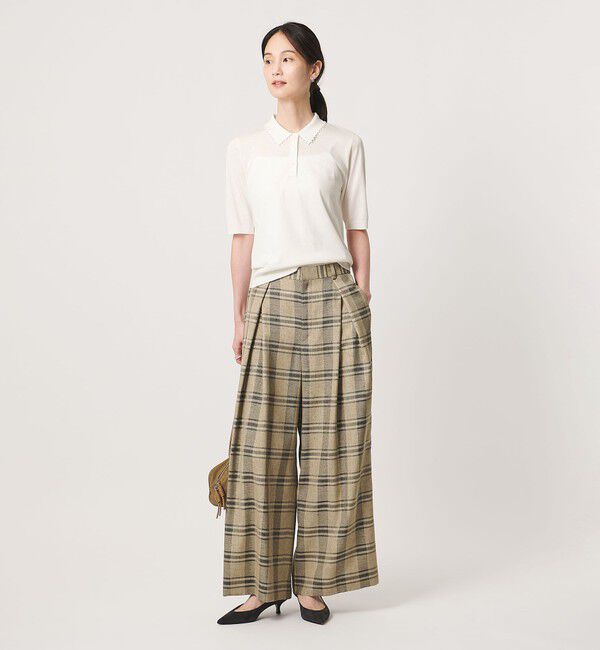 UNITED ARROWS「パールライク ポロニット ‐ウォッシャブル‐」|ニット・セーター|