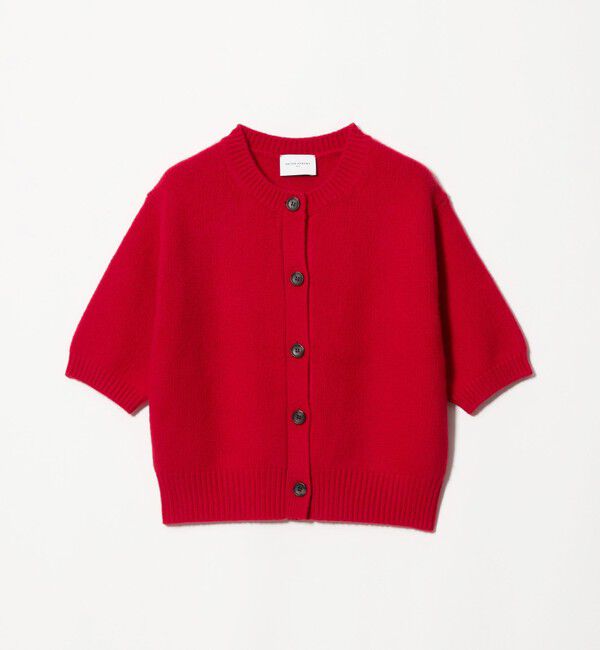 UNITED ARROWS「CA/W ハーフスリーブ カーディガン」|カーディガン|RED