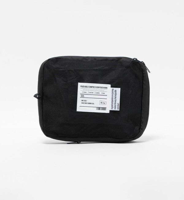 UNITED ARROWS green label relaxing「【WEB限定】＜KiU＞ パッカブルコンプレッションポーチミニ（8.5L）/ キッズ」|リュック|BLACK