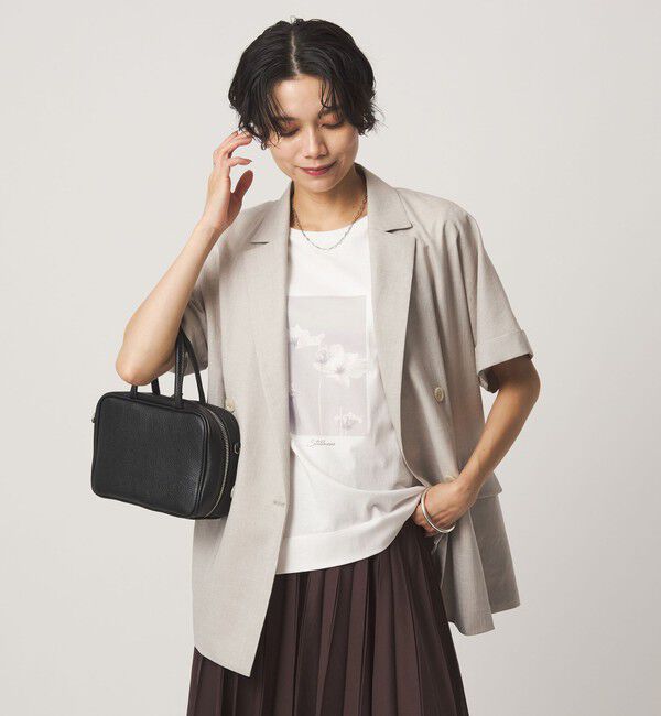 UNITED ARROWS green label relaxing「フォトプリント フレンチスリーブ Tシャツ 接触冷感」|Tシャツ・カットソー|
