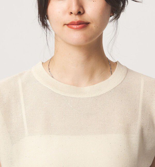 UNITED ARROWS green label relaxing「スパンコール ラメ ノースリーブ ニット」|ニット・セーター|