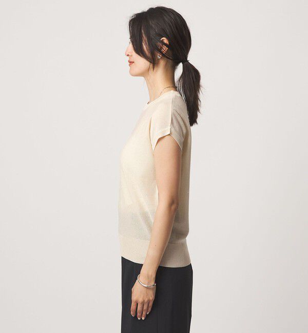 UNITED ARROWS green label relaxing「スパンコール ラメ ノースリーブ ニット」|ニット・セーター|