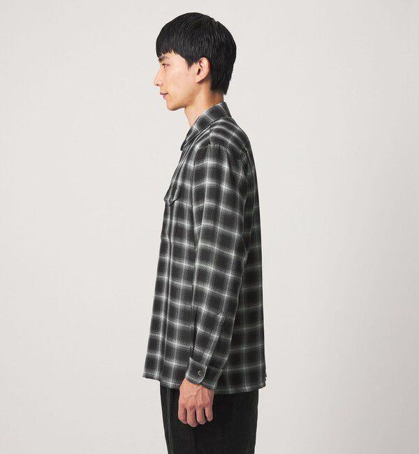 UNITED ARROWS green label relaxing「P/CU/W オンブレ チェック 2フラップポケット シャツ」|シャツ・ブラウス|