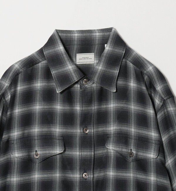 UNITED ARROWS green label relaxing「P/CU/W オンブレ チェック 2フラップポケット シャツ」|シャツ・ブラウス|