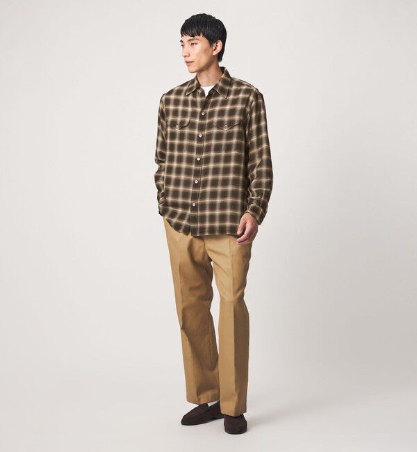 UNITED ARROWS green label relaxing「P/CU/W オンブレ チェック 2フラップポケット シャツ」|シャツ・ブラウス|