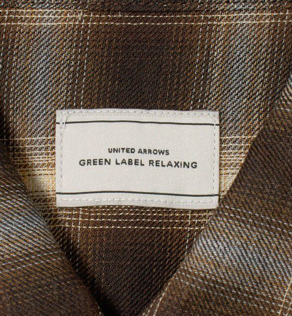 UNITED ARROWS green label relaxing「P/CU/W オンブレ チェック 2フラップポケット シャツ」|シャツ・ブラウス|