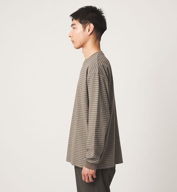 UNITED ARROWS green label relaxing「ラフ ボーダー クルーネック 長袖 Tシャツ」|Tシャツ・カットソー|
