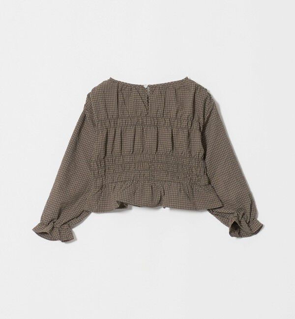 UNITED ARROWS green label relaxing「【COOL CHIC GIRLS STYLE】チェック シャーリング プルオーバー / キッズ 120cm-160cm」|シャツ・ブラウス|