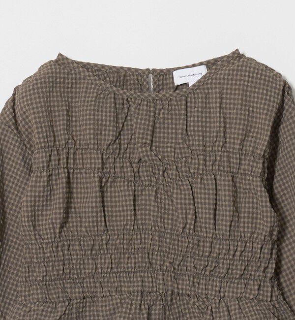 UNITED ARROWS green label relaxing「【COOL CHIC GIRLS STYLE】チェック シャーリング プルオーバー / キッズ 120cm-160cm」|シャツ・ブラウス|