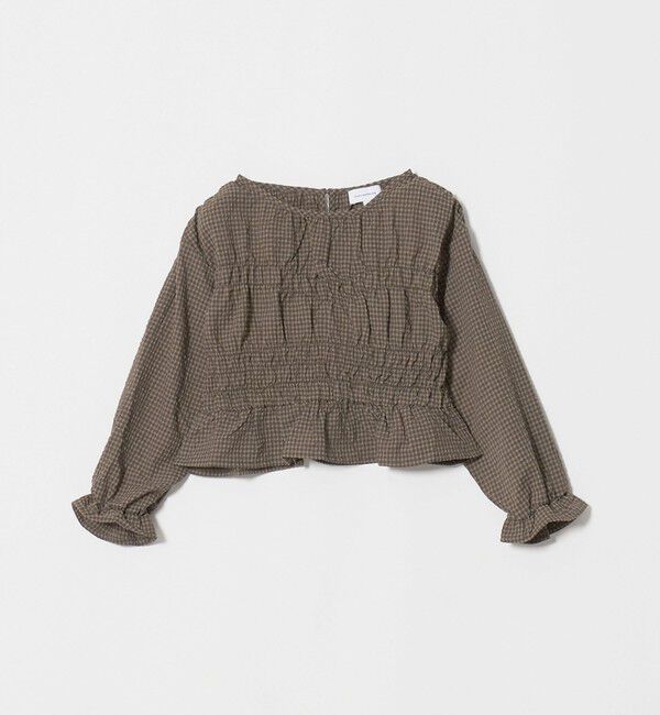 UNITED ARROWS green label relaxing「【COOL CHIC GIRLS STYLE】チェック シャーリング プルオーバー / キッズ 120cm-160cm」|シャツ・ブラウス|