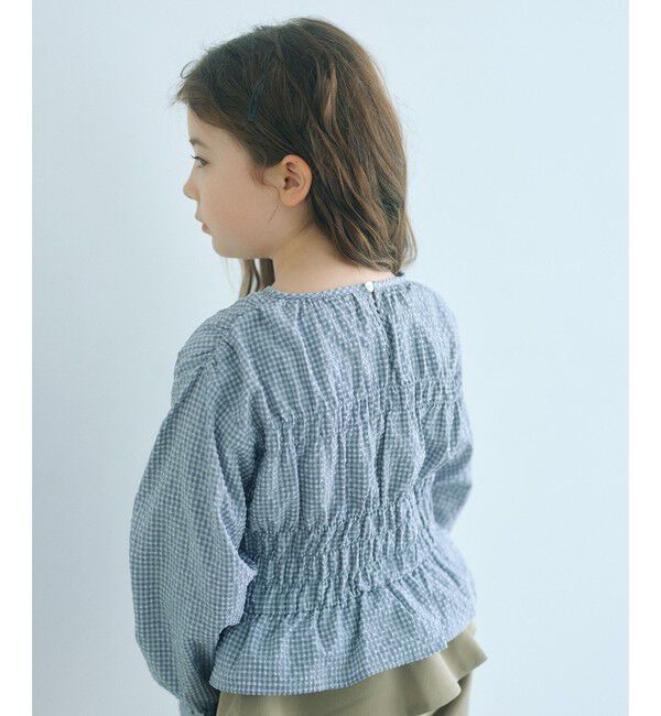 UNITED ARROWS green label relaxing「【COOL CHIC GIRLS STYLE】チェック シャーリング プルオーバー / キッズ 120cm-160cm」|シャツ・ブラウス|