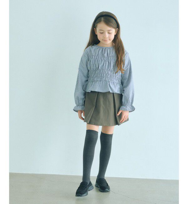 UNITED ARROWS green label relaxing「【COOL CHIC GIRLS STYLE】チェック シャーリング プルオーバー / キッズ 120cm-160cm」|シャツ・ブラウス|