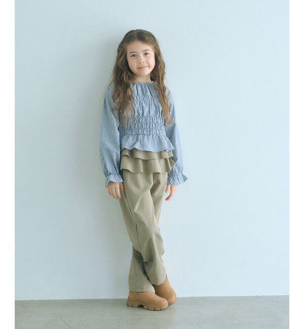 UNITED ARROWS green label relaxing「【COOL CHIC GIRLS STYLE】チェック シャーリング プルオーバー / キッズ 120cm-160cm」|シャツ・ブラウス|