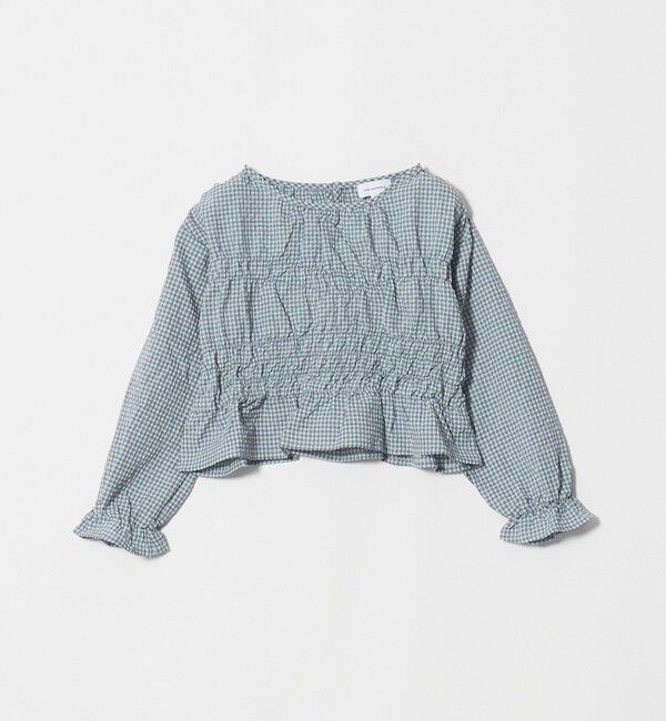 UNITED ARROWS green label relaxing「【COOL CHIC GIRLS STYLE】チェック シャーリング プルオーバー / キッズ 120cm-160cm」|シャツ・ブラウス|