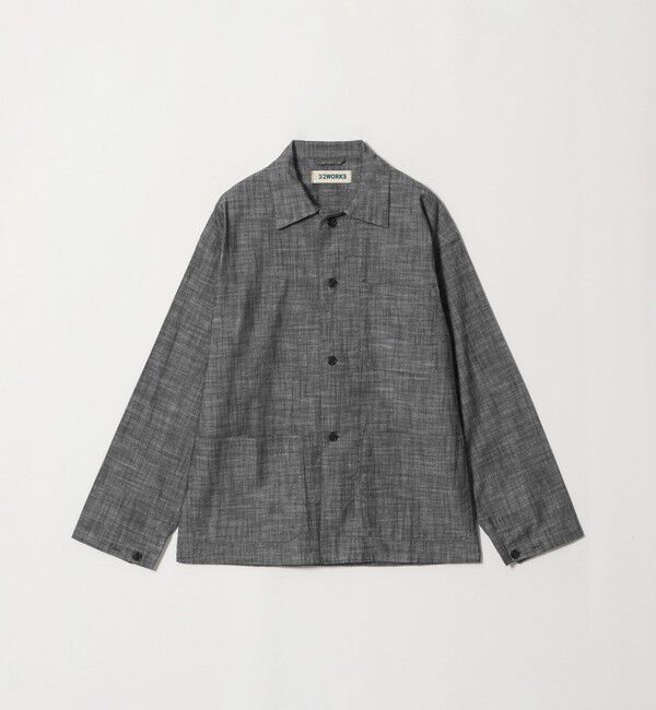 UNITED ARROWS green label relaxing「【別注】【WEB限定】＜3/2 WORKS＞シャンブレー カバーオール シャツアウター」|その他|BLACK