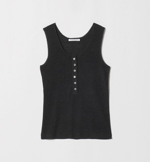 BEAUTY&YOUTH UNITED ARROWS「ヘンリーネック リブニット タンクトップ ウォッシャブル」|ニット・セーター|