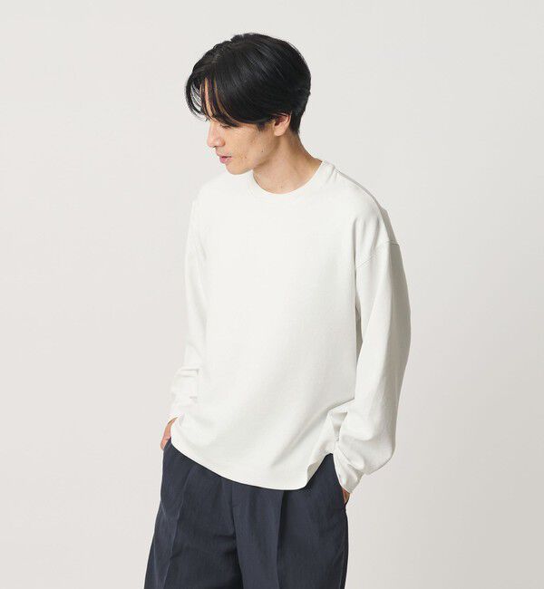 BEAUTY&YOUTH UNITED ARROWS「FUSION TWILL クルーネック カットソー UVカット タテヨコストレッチ」|Tシャツ・カットソー|WHITE