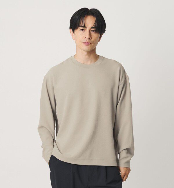 BEAUTY&YOUTH UNITED ARROWS「FUSION TWILL クルーネック カットソー UVカット タテヨコストレッチ」|Tシャツ・カットソー|MD.GRAY