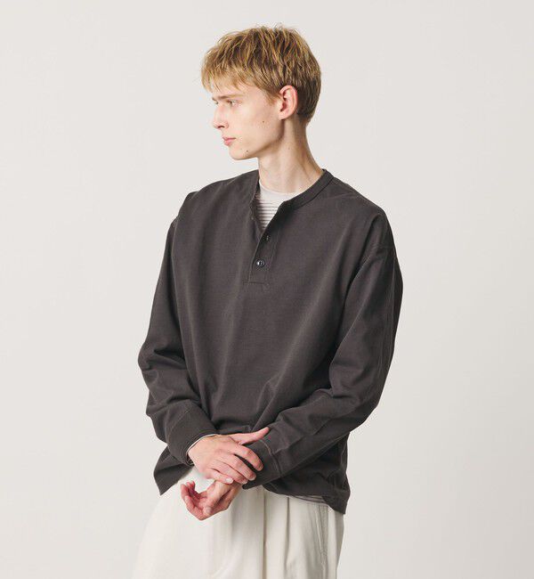 BEAUTY&YOUTH UNITED ARROWS「&rdquo;THE HEAVY&rdquo;10oz ヘビー ワイド ヘンリーネック カットソー」|Tシャツ・カットソー|