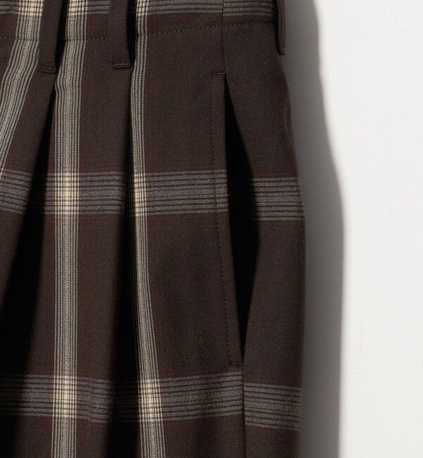 BEAUTY&YOUTH UNITED ARROWS「ポリエステルブレンド チェック ワイドパンツ」|その他|