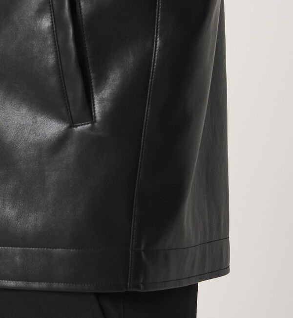 BEAUTY&YOUTH UNITED ARROWS「【WEB限定 WARDROBE SMART】レザーライク ジップ ブルゾン」|ブルゾン・スタジャン|