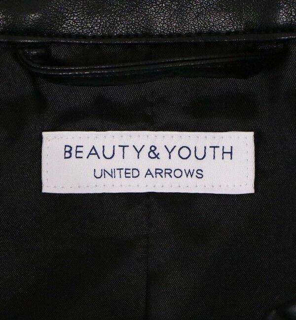 BEAUTY&YOUTH UNITED ARROWS「【WEB限定 WARDROBE SMART】レザーライク ジップ ブルゾン」|ブルゾン・スタジャン|