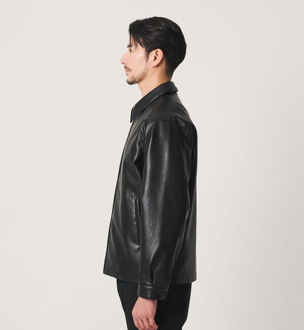 BEAUTY&YOUTH UNITED ARROWS「【WEB限定 WARDROBE SMART】レザーライク ジップ ブルゾン」|ブルゾン・スタジャン|