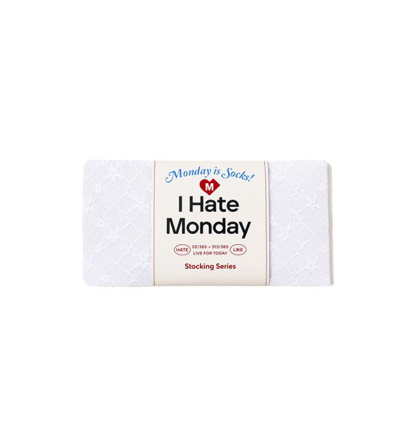 Ray BEAMS 「I Hate Monday / Flower Jacquard Lace ストッキング」|タイツ・ストッキング|WHITE
