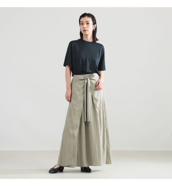 Demi-Luxe BEAMS 「フロントタイ ギャザースカート」|スカート|