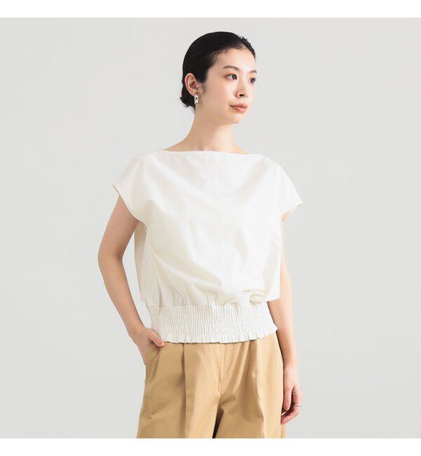 Demi-Luxe BEAMS 「フレンチ シャーリング ブラウス」|シャツ・ブラウス|OFF WHITE