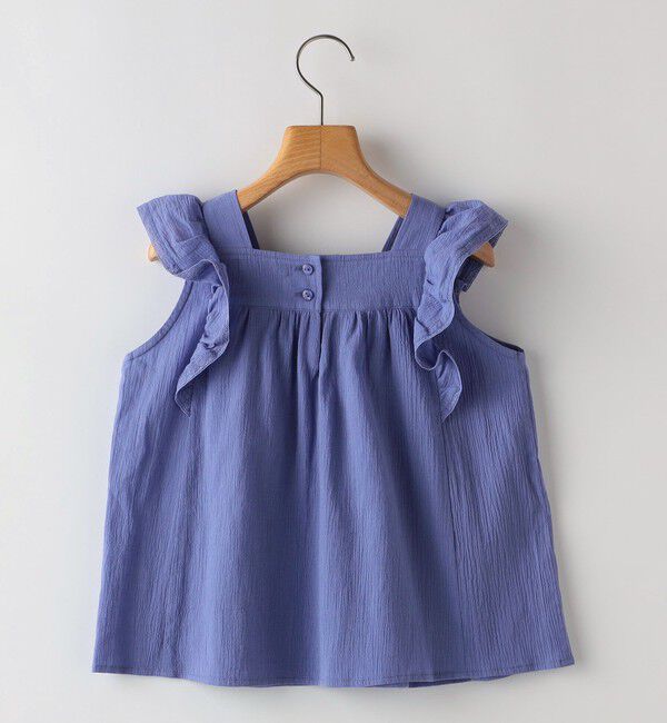 SHIPS KIDS「SHIPS KIDS:140～150cm / スモッキング フリル ブラウス」|シャツ・ブラウス|