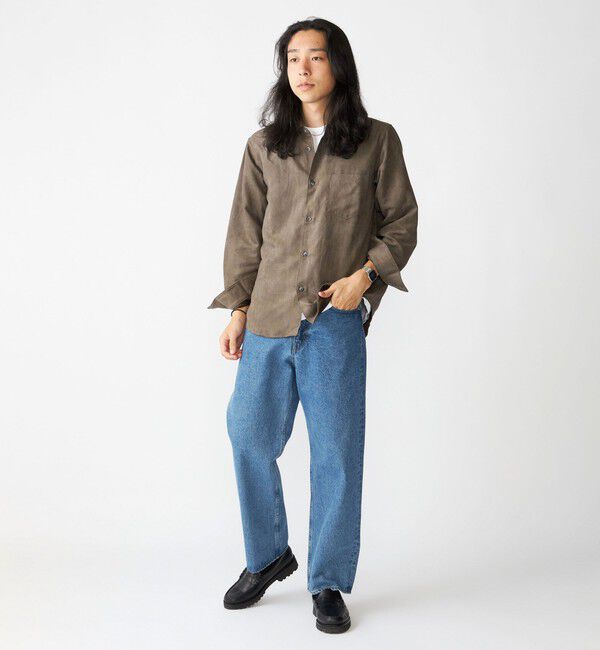 SHIPS「BENCH MARKING SHIRT: レギュラーカラー ポリエステル フェイクスエード シャツ」|シャツ・ブラウス|