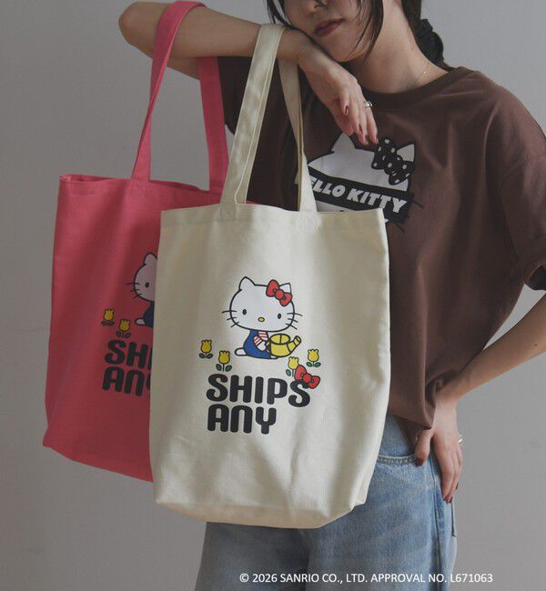 SHIPS any「Hello Kitty &times; SHIPS any: ハローキティ プリント トートバッグ」|トートバッグ|