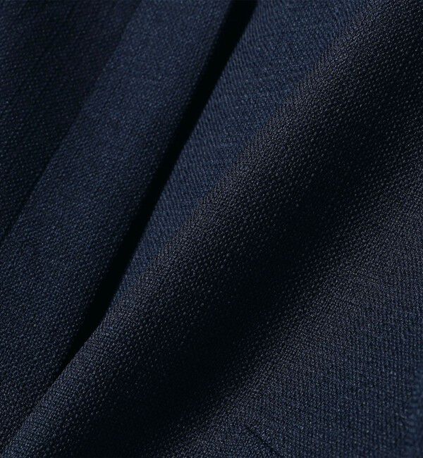 SHIPS any「SHIPS any:〈手洗い可能〉パフ スリーブ ノーカラー ジャケット［NAVY BLUE］」|ノーカラージャケット|