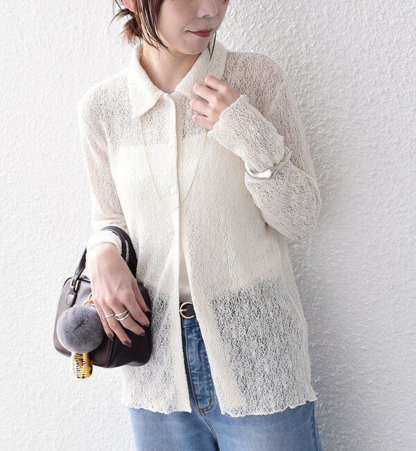 SHIPS Colors 「〈手洗い可能〉レース シャツ」|Tシャツ・カットソー|