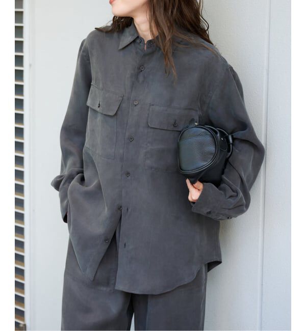 OUTDOOR PRODUCTS Usual Things「キュプラプラップポケットサファリシャツ セットアップ対応」|シャツ・ブラウス|