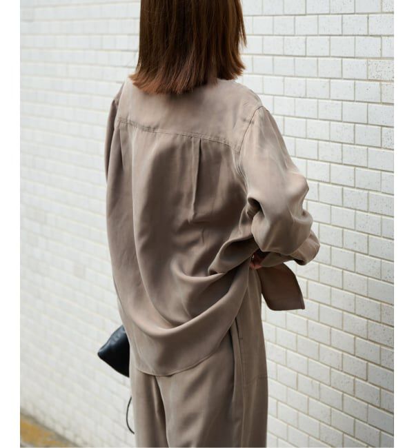 OUTDOOR PRODUCTS Usual Things「キュプラプラップポケットサファリシャツ セットアップ対応」|シャツ・ブラウス|