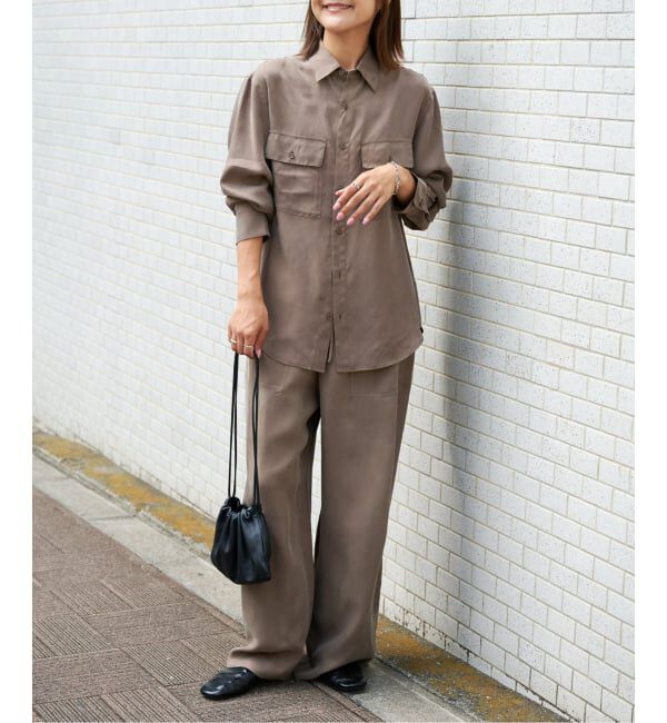 OUTDOOR PRODUCTS Usual Things「キュプラプラップポケットサファリシャツ セットアップ対応」|シャツ・ブラウス|