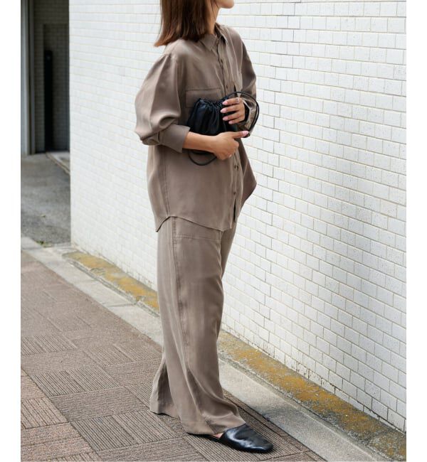 OUTDOOR PRODUCTS Usual Things「キュプラプラップポケットサファリシャツ セットアップ対応」|シャツ・ブラウス|