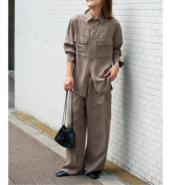 OUTDOOR PRODUCTS Usual Things「キュプラプラップポケットサファリシャツ セットアップ対応」|シャツ・ブラウス|