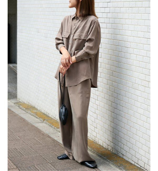 OUTDOOR PRODUCTS Usual Things「キュプラプラップポケットサファリシャツ セットアップ対応」|シャツ・ブラウス|