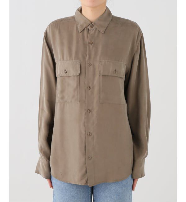 OUTDOOR PRODUCTS Usual Things「キュプラプラップポケットサファリシャツ セットアップ対応」|シャツ・ブラウス|