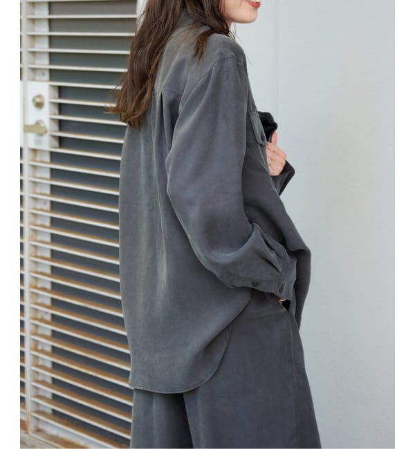 OUTDOOR PRODUCTS Usual Things「キュプラプラップポケットサファリシャツ セットアップ対応」|シャツ・ブラウス|
