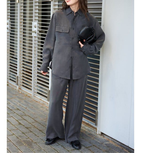OUTDOOR PRODUCTS Usual Things「キュプラプラップポケットサファリシャツ セットアップ対応」|シャツ・ブラウス|