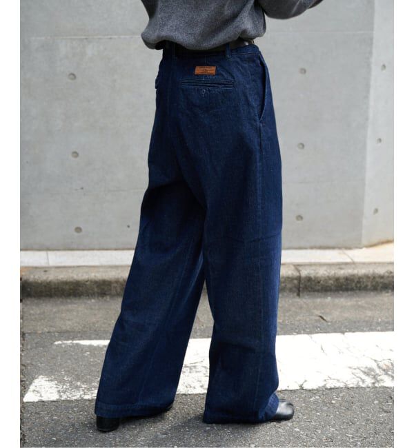 OUTDOOR PRODUCTS Usual Things「≪予約≫ULTデニムスラックス」|デニム|ネイビー