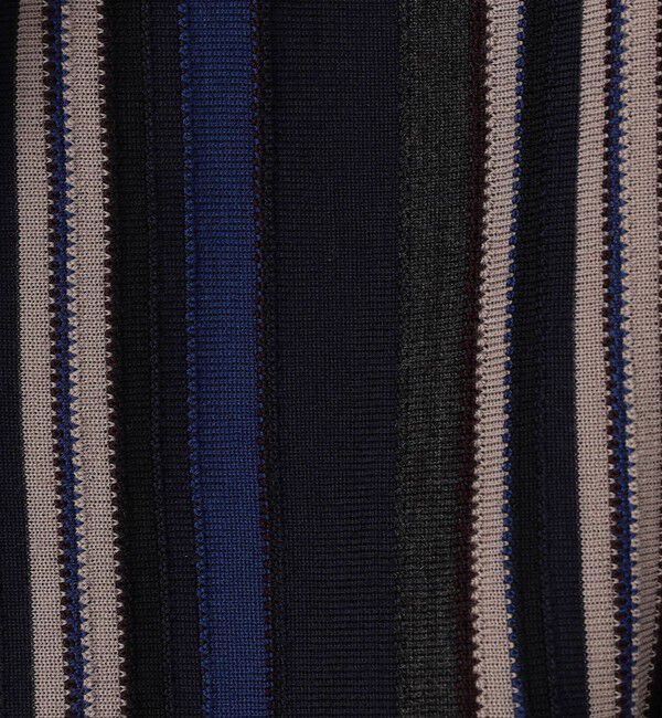 TOMORROWLAND MENS「TOMORROWLAND tricot スーパーファインメリノウール ストライプVネックカーディガン S-WOOL」|カーディガン|