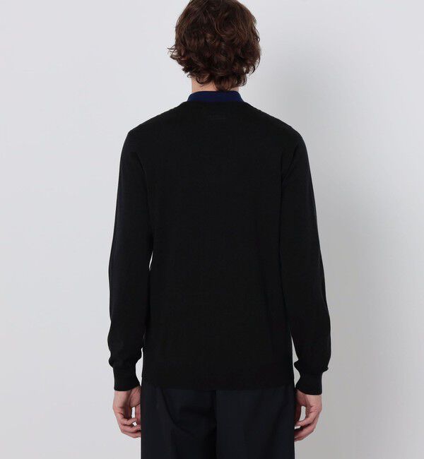 TOMORROWLAND MENS「TOMORROWLAND tricot スーパーファインメリノウール ストライプVネックカーディガン S-WOOL」|カーディガン|
