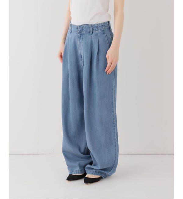 SLOBE IENA「《4サイズ展開/追加》LEDENIM TUCK TROUSERデニム」|デニム|