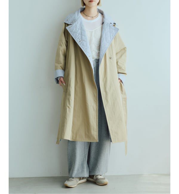 IENA LA BOUCLE「《予約》IENA LA BOUCLE リバーパテットキルティングコート」|その他|