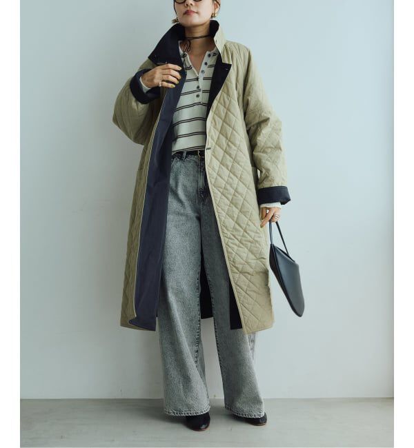 IENA LA BOUCLE「《予約》IENA LA BOUCLE リバーパテットキルティングコート」|その他|
